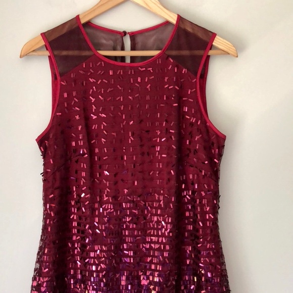 Just Taylor Red Sequin Dress - Picture 4 of 8